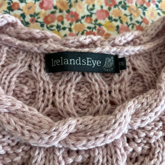 Fisherman knit pink wool sweater from
Ireland. NWOT - Picture 2 of 7